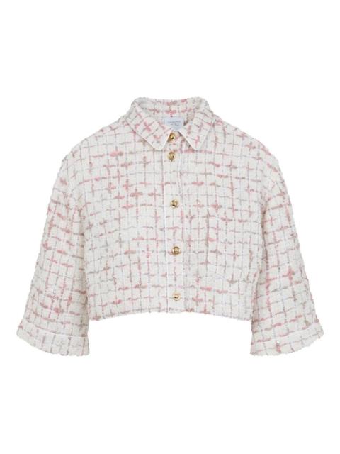 silk cropped shirt