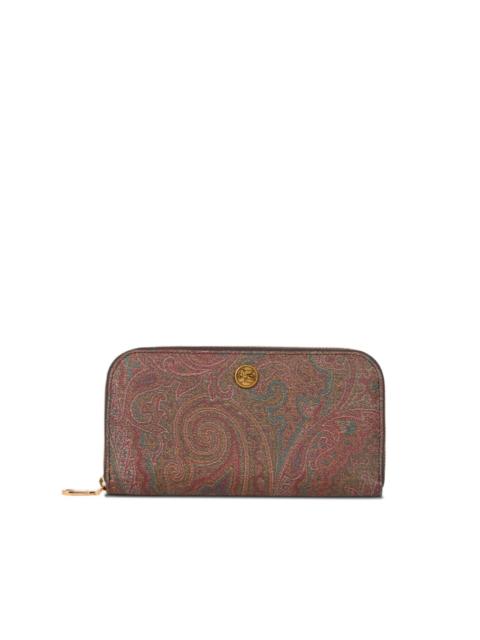 Arnica paisley-print zip-around wallet