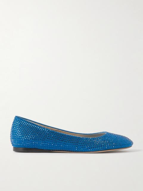 Toy Crystal-embellished Suede Ballet Flats