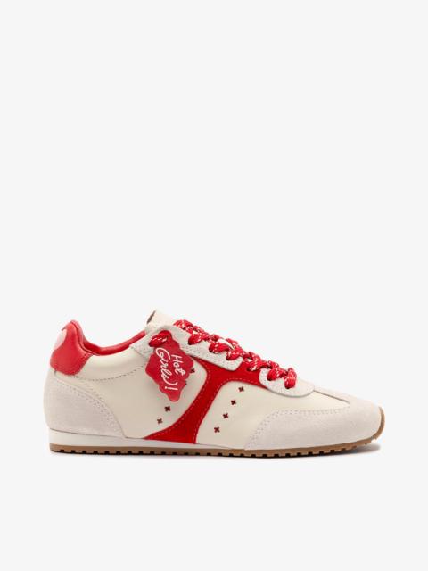 Stella Amore Mule In Ivory and Scarlet Leather