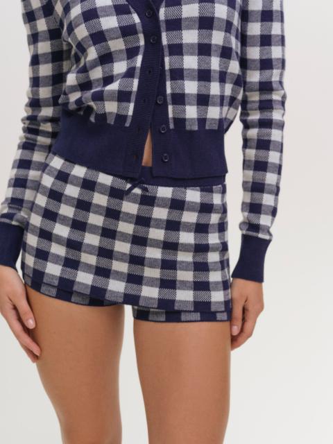 Gingham Knit Skort