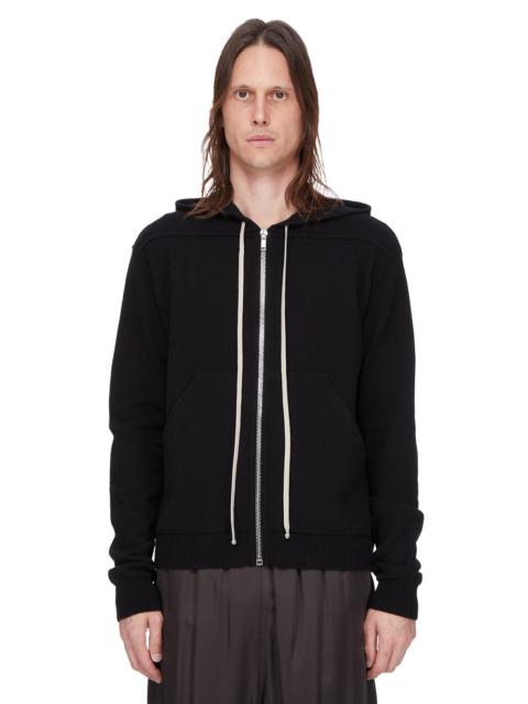 fine-knit zip-up hoodie