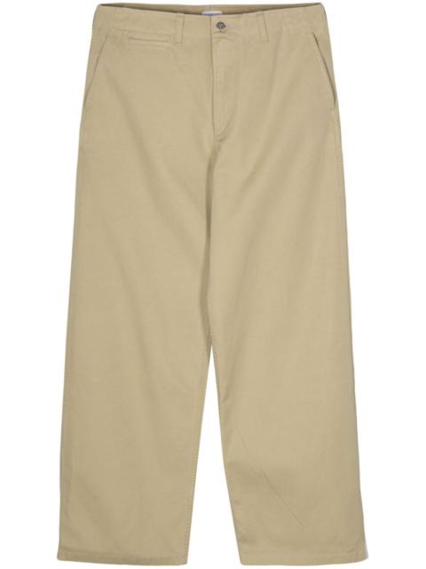 cotton wide-leg trousers