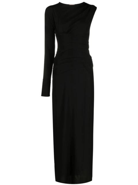 single-sleeve design gown