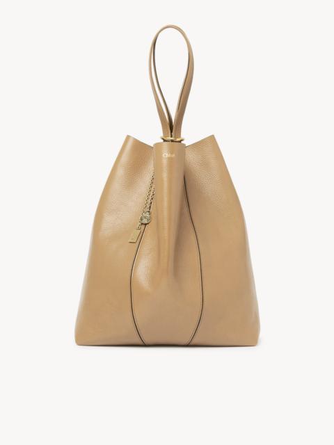 LARGE CHLOÉ SPIN TOTE BAG IN GRAINED LEATHER