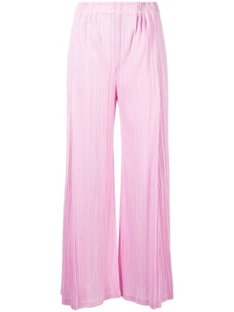 September plissé effect cropped trousers