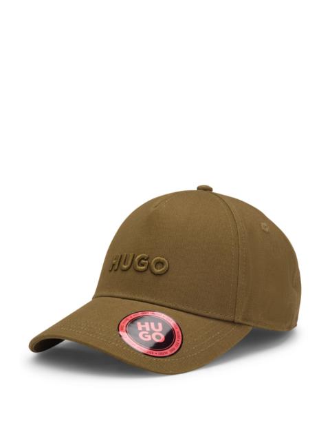 COTTON-TWILL CAP WITH CROPPED LOGO PRINT