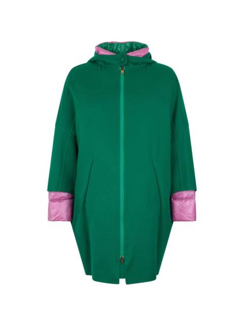 contrasting-cuff single-breasted coat