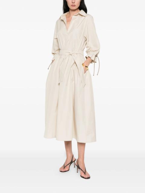 Max Mara Tied-cuffs Midi Dress