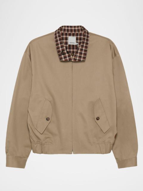 Men's Harrington Cotton Check-Lined Jacket