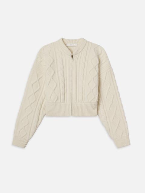 Cable Cardi in Cream
