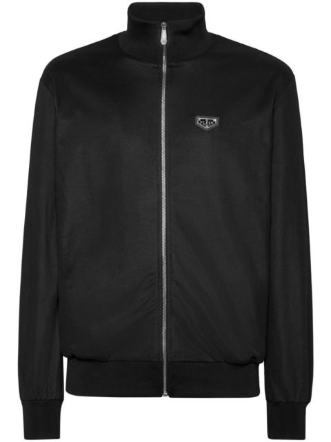 logo patch zipped jacket