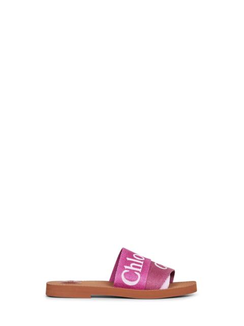 Pinky violet Woody flat sandals