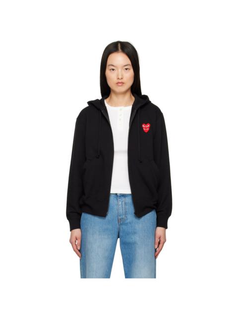 Black Layered Heart Hoodie