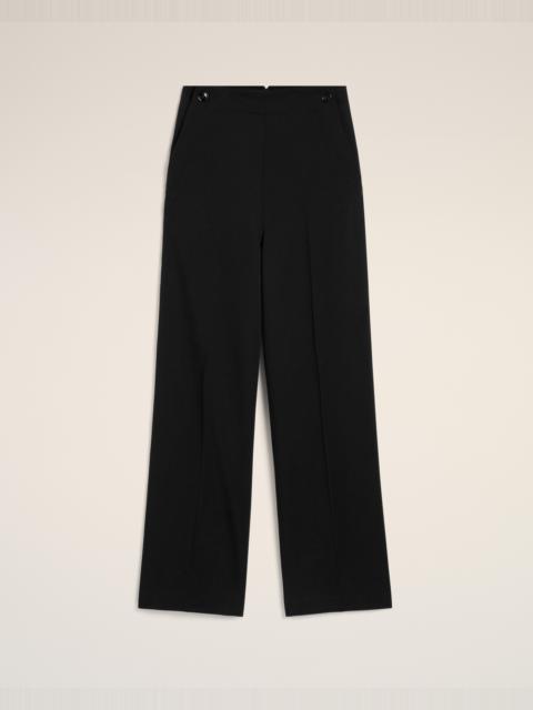 BLACK WOOL SAILOR TROUSERS
