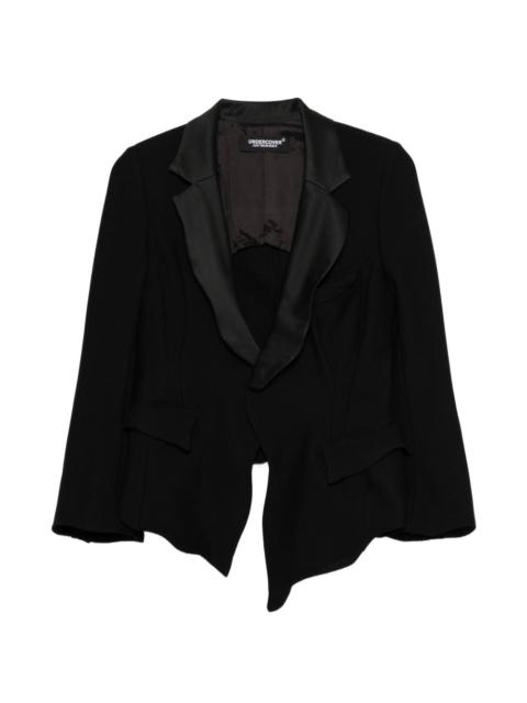 notched lapel asymmetric jacket