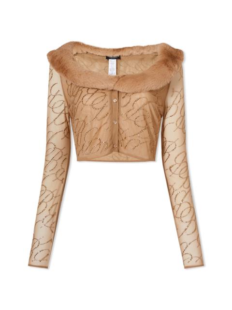 Blumarine Tulle Crystal Cardigan