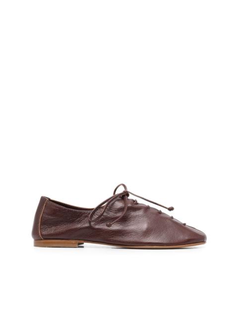 Plegada leather lace-up shoes