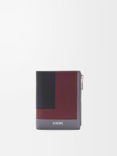 Slim compact wallet in nappa calfskin