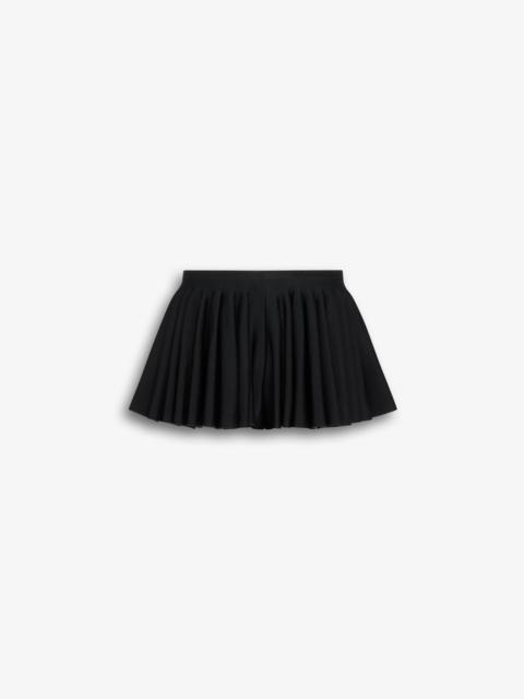 WOOL BLEND PLEATED SHORTS