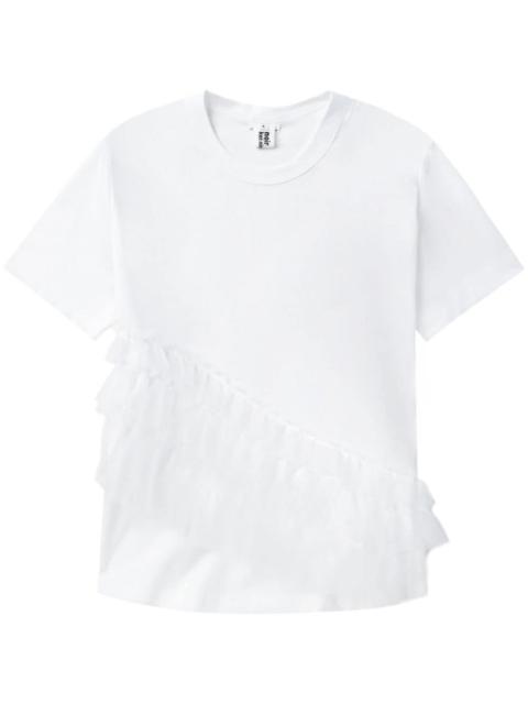 ruffled cotton T-shirt