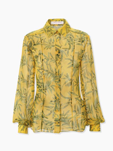 Olive Branch-Print Shirt
