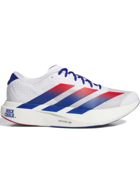 Adidas | Ncaa x White Kansas Jayhawks Adizero EVO SL Shoes 'Cloud White / Collegiate Royal / Team Po