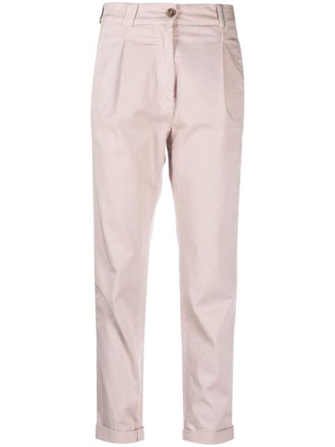 mid-rise slim-cut trousers