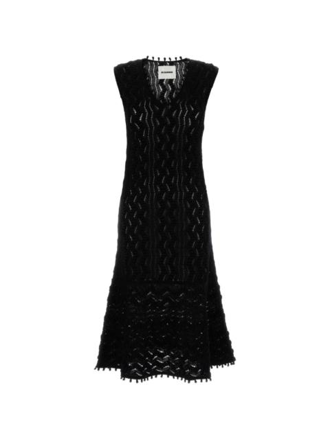 V-neck knitted dress