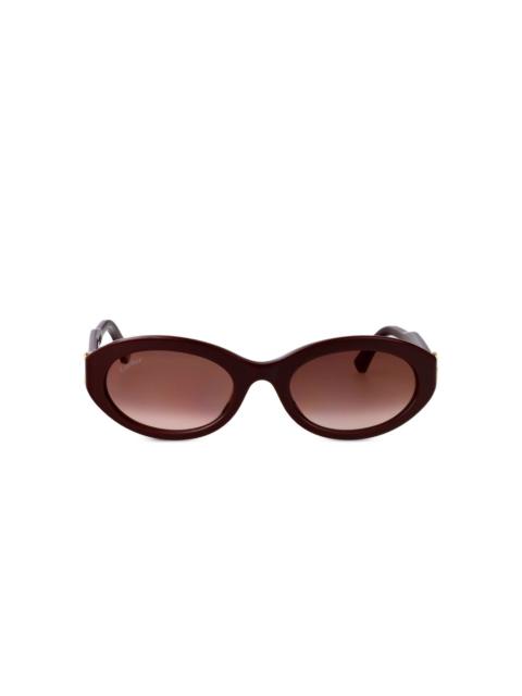 oval-frame sunglasses