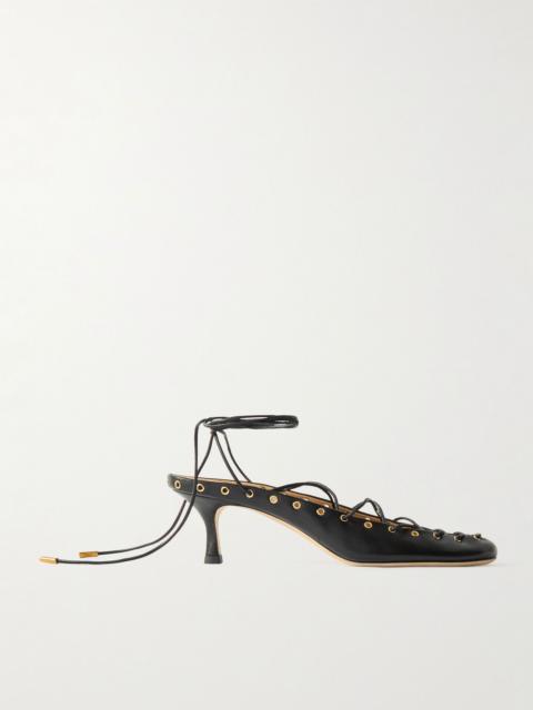 Ghilies lace-up leather pumps Black