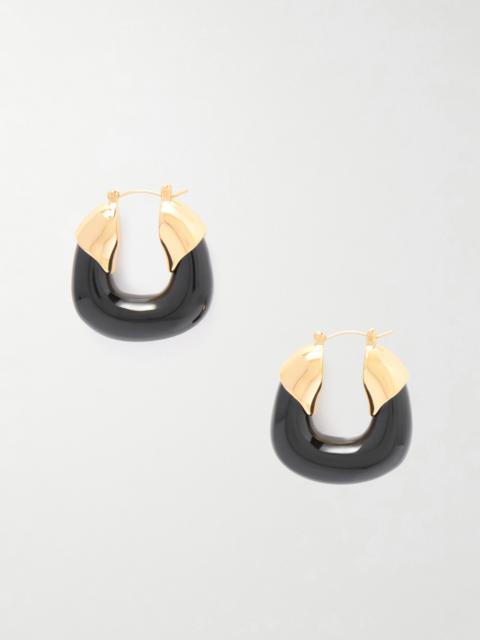 Gold-plated Resin Hoop Earrings