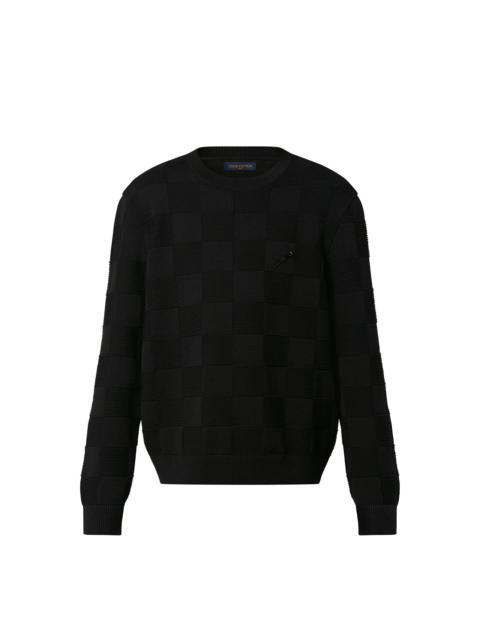 Damier Stitch Crewneck