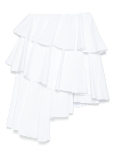 tiered assymetric mini skirt