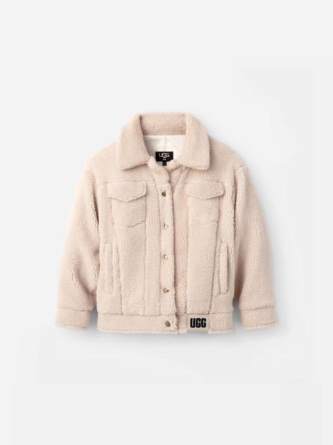 ® Women's Frankie Sherpa Trucker Jacket Fleece/Recycled Materials in Natural Ii