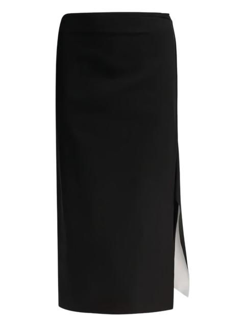 side-split midi skirt