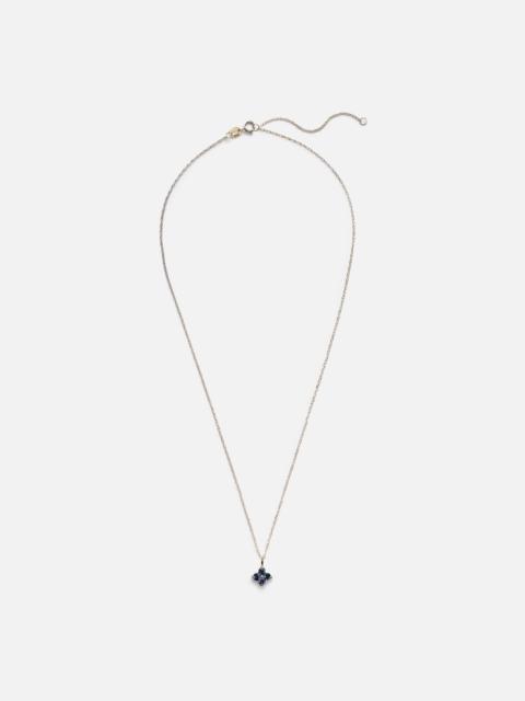 Luckiest Clover 10kt gold necklace with sapphires