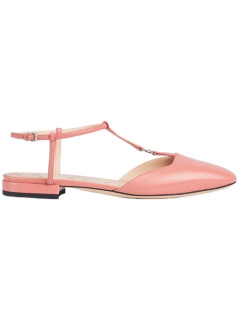 Gucci Double G Ballet Flats Pink Leather (Women's)