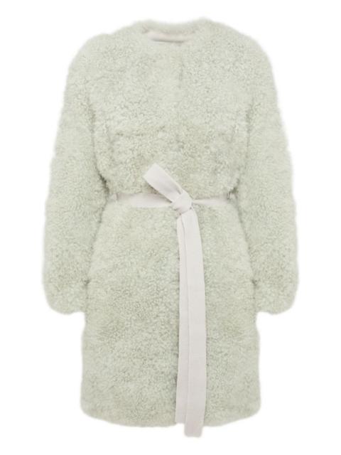 shearling belted coat