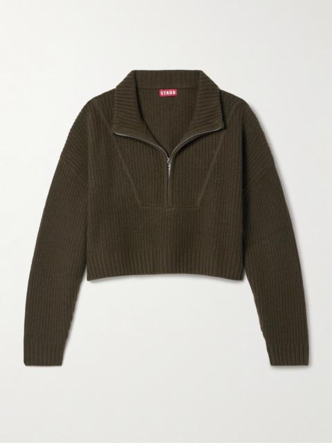 Hampton Cropped Ribbed Cashmere Sweater