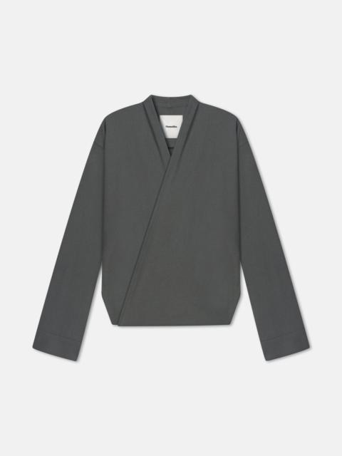 Raw Silk Wrap Shirt