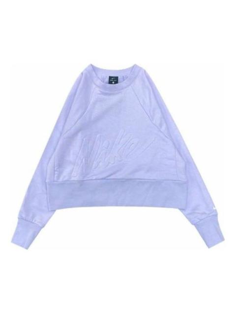 (WMNS) Nike NSW Fleece Logo Sweatshirt 'Lilac' CV7249-539