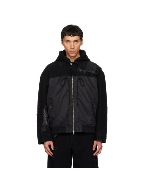 Black TKL Edition Faded Denim Jacket