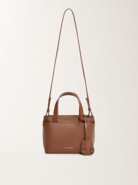 Medium grained leather handbag