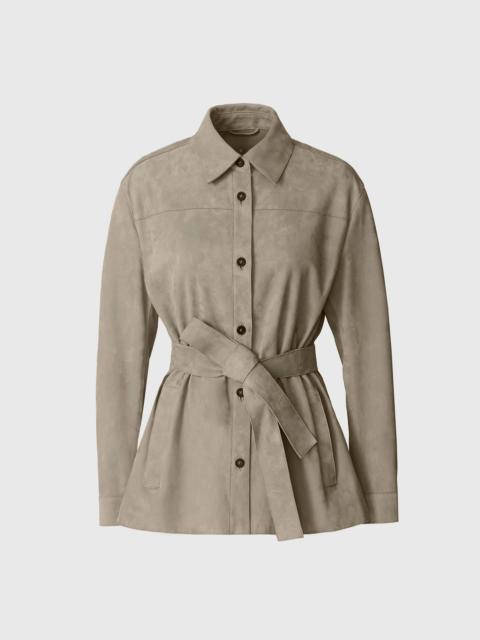 AZALIA-SU Belted Suede Shirt Jacket
