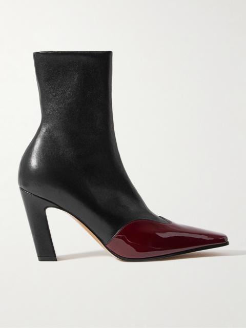 Nevada Two-tone Leather Ankle Boots