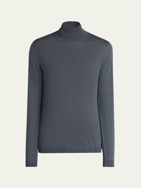 Men's Cashmere Turtleneck Long-Sleeve T-Shirt