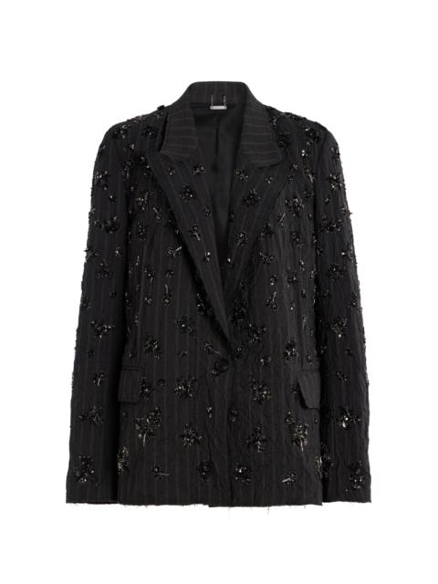 Murphy Embroidered Blazer dark grey
