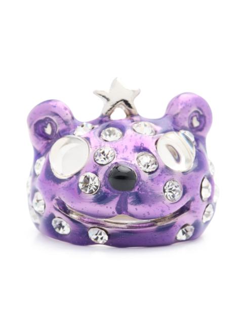 PURPLE FRECKLES PRINCESS BEAR RING