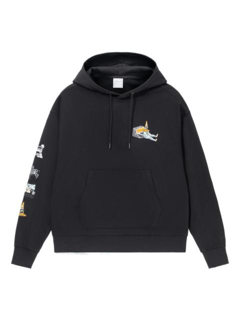 Li-Ning Skateboard Series Funny Pattern Printing Loose Pullover Hoodie 'Black White' AWDS177-4